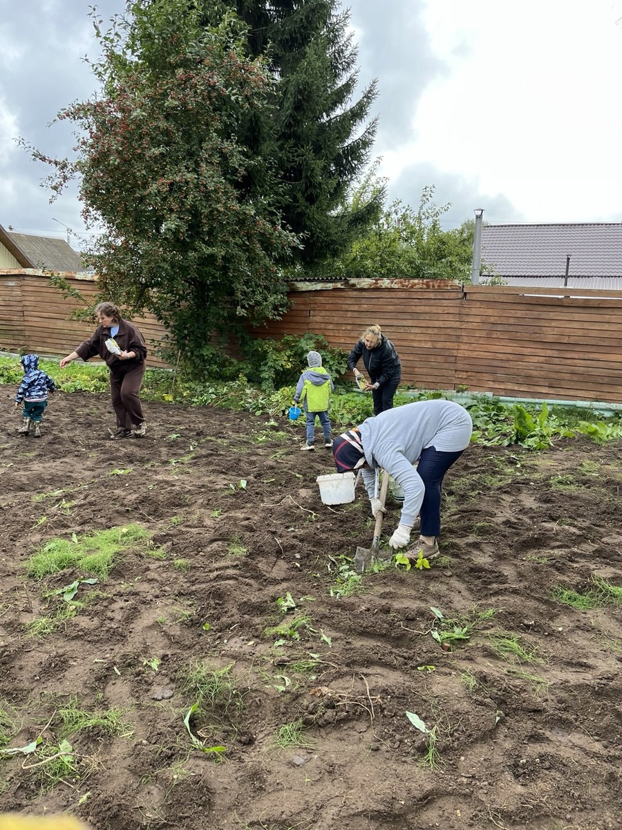 В храме❤ приход на поле. Витя и Максим каждый год собирают картошку с прихожанами 💪