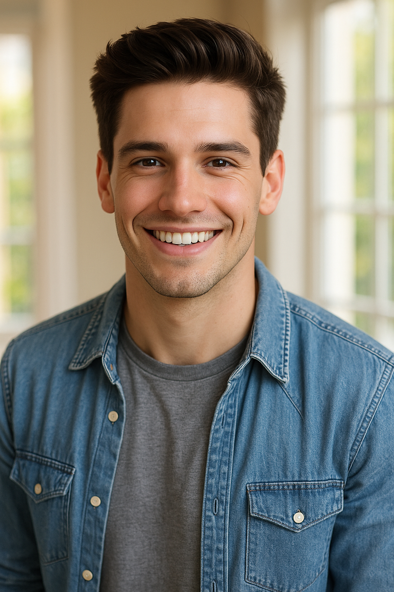 Поддельный мужской профиль созданный deepfake
