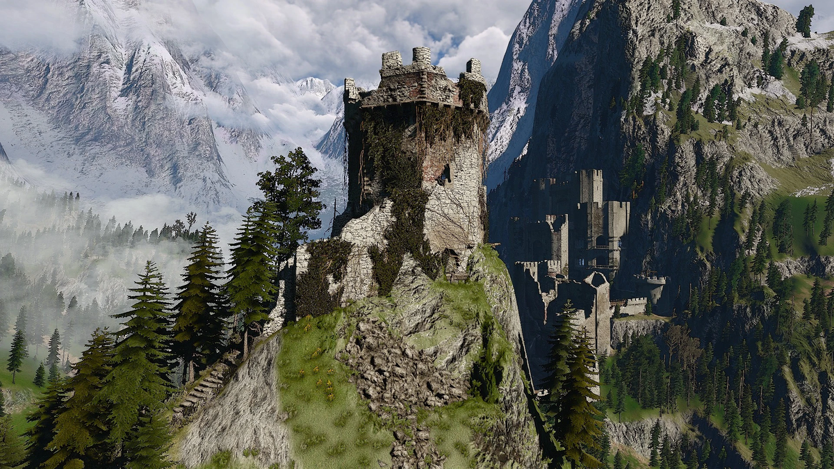 Всё, что осталось от территории некогда великой крепости Каэр Морхен. 