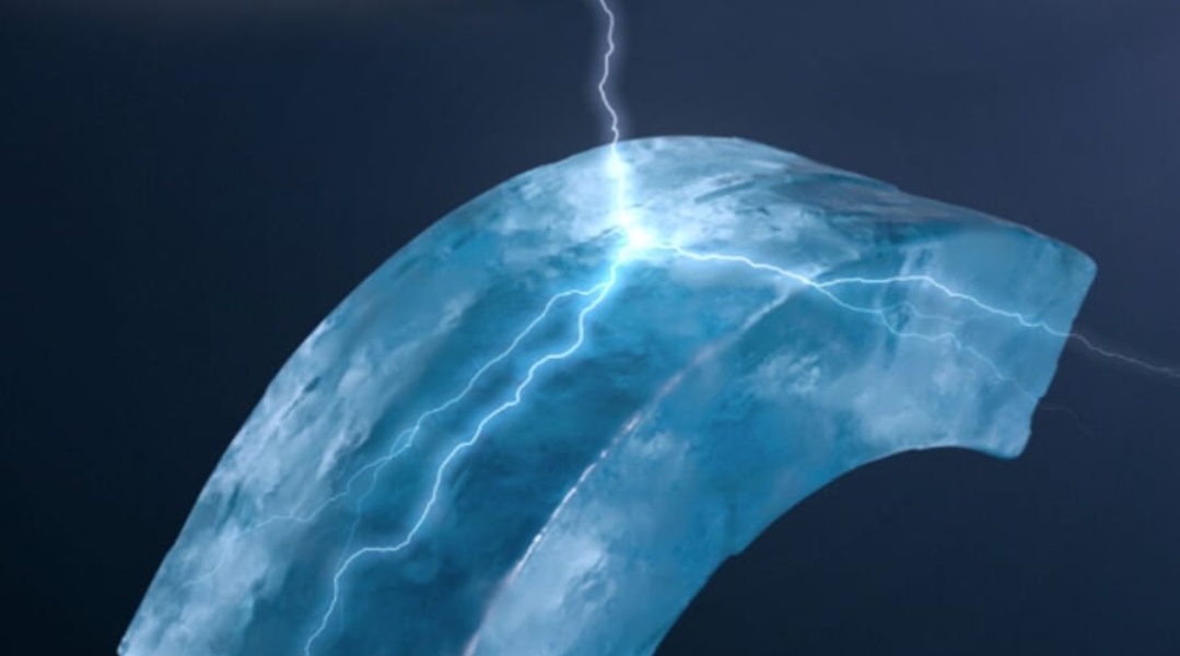 Лёд при изгибе вырабатывает электричество