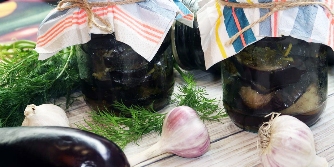 Баклажаны жареные с чесноком и зеленью на зиму