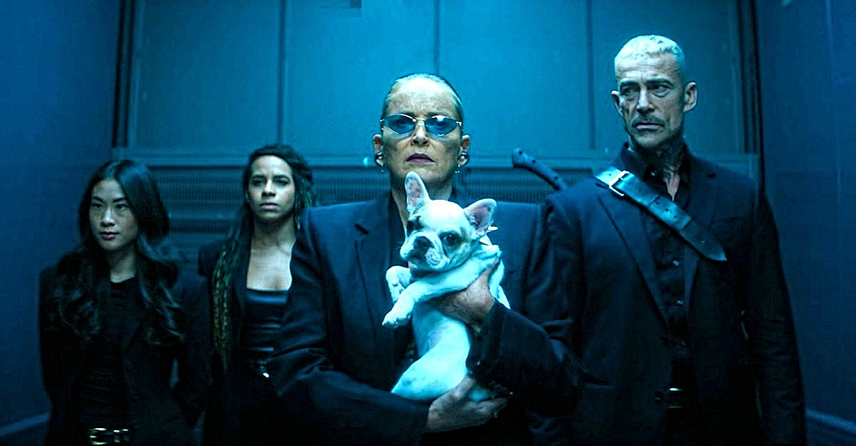 Художник Турген Мумуев. "Раскаявшаяся барыня дарит Герасиму новую собачонку". Холст, зоозащита, Шэрон Стоун.