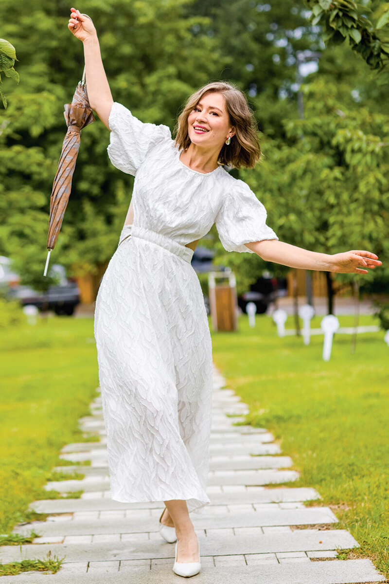    Анна Леванова. Платье Sandrine, туфли Principe di Bologna (No one) Филипп Гончаров