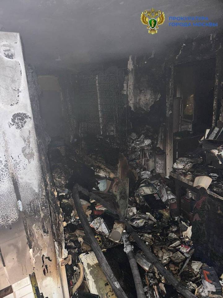  Последствия пожара / Фото: Telegram / Прокуратура Москвы