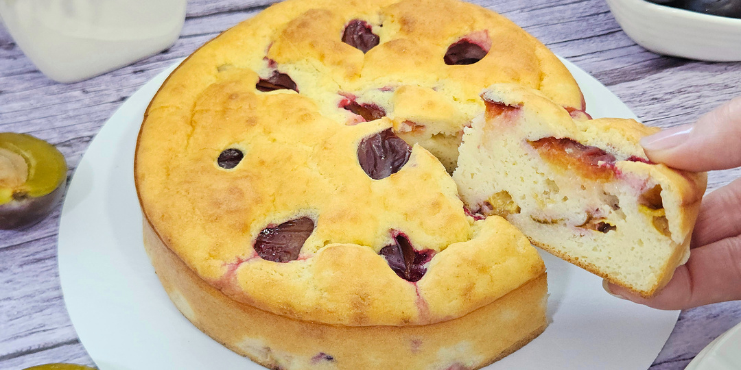 ПП ПИРОГ со сливами: простой рецепт приготовления без сахара, без глютена, без масла