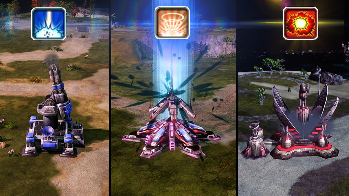 Супероружие сторон: Альянс, Япония, СССР соответственно