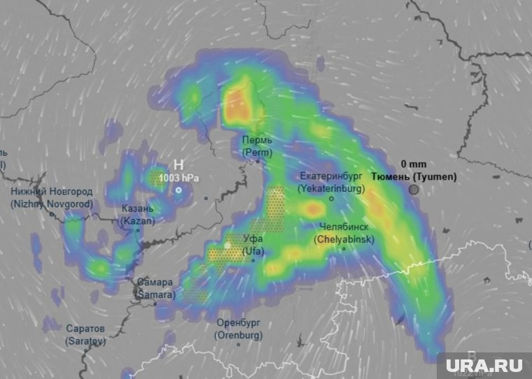     Циклон движется на Тюмень и накроет город к 12:00  сервис «Вентускай»