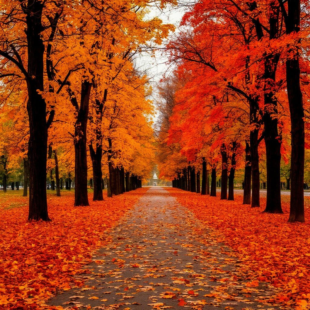 Наступила золотая осенняя пора.