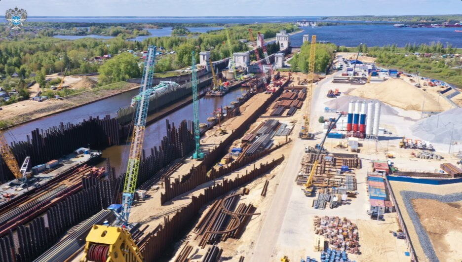   Процесс реконструкции гидроузла