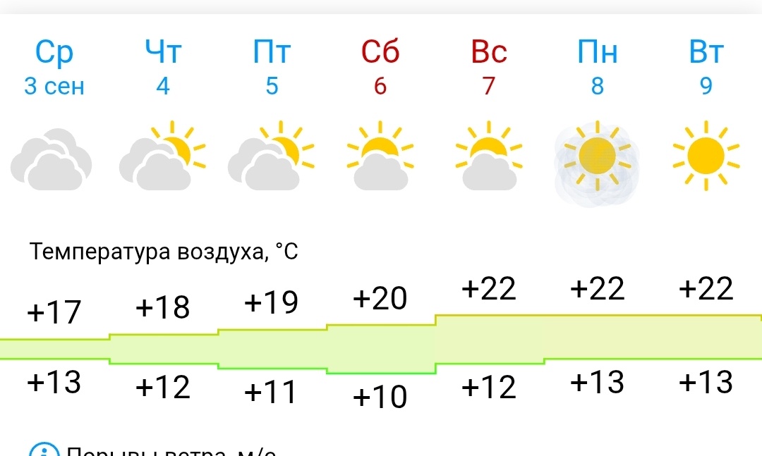 Прогноз на неделю