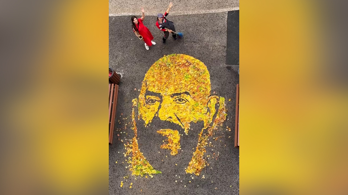    И снова 3 сентября: уфимская художница выложила из листьев портрет Михаила Шуфутинского