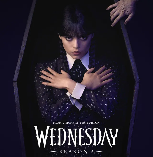 Недавно полностью вышел второй сезон Wednesday