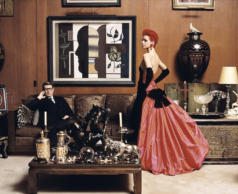 Jean-Marie Périer. Courtesy Lumiere Gallery. Jean-Marie Périer, Yves Saint Laurent, Sybil Buck. Paris, 1995 smirnov  📷
