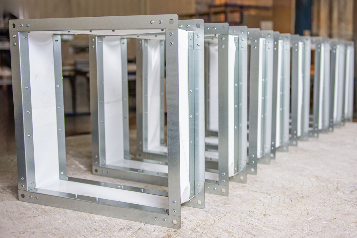 Гибкие вставки на производстве вентиляционного оборудования ТМ КАТЮША