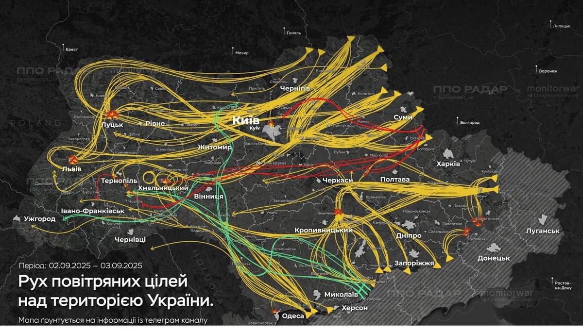    Армией России проведена масштабная комбинированная атака по военным целям на Украине