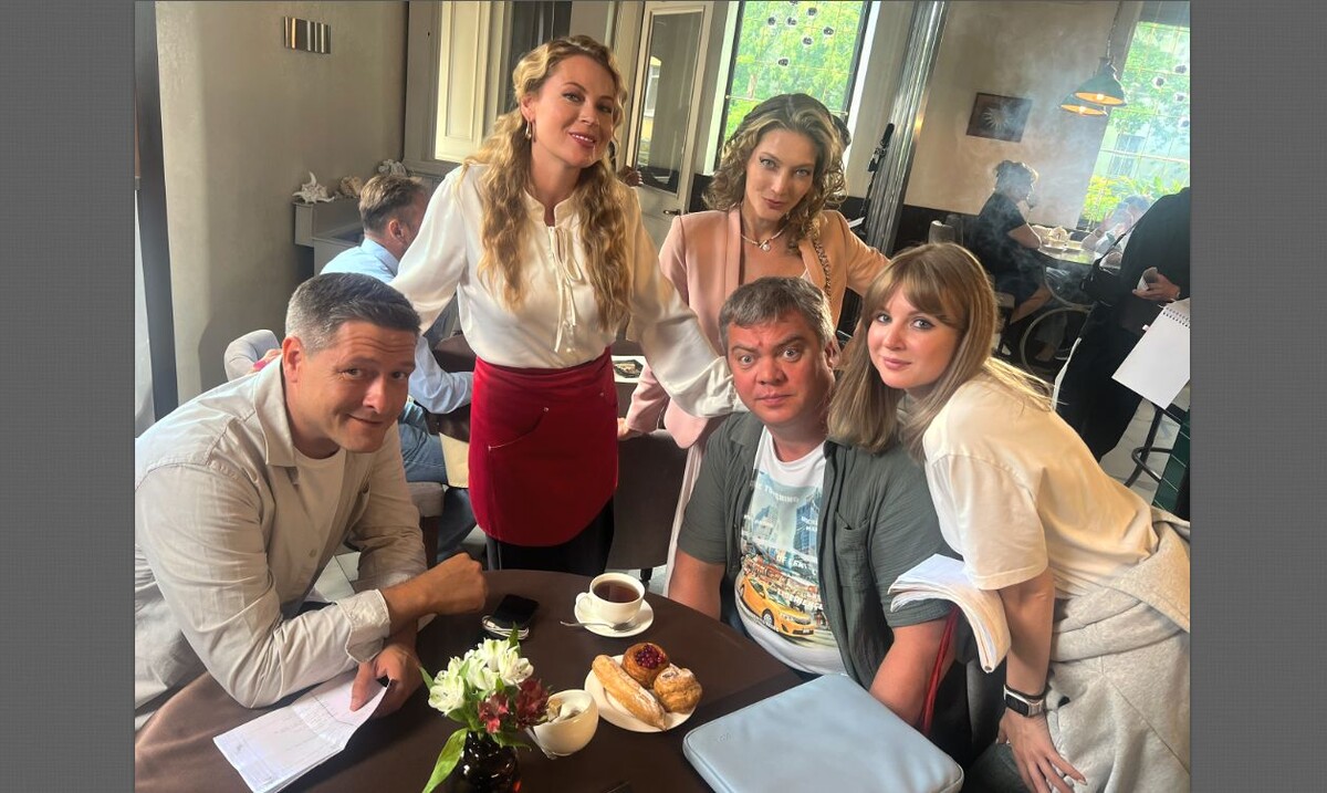 С коллегами на съёмках х/ф "Условный мент"