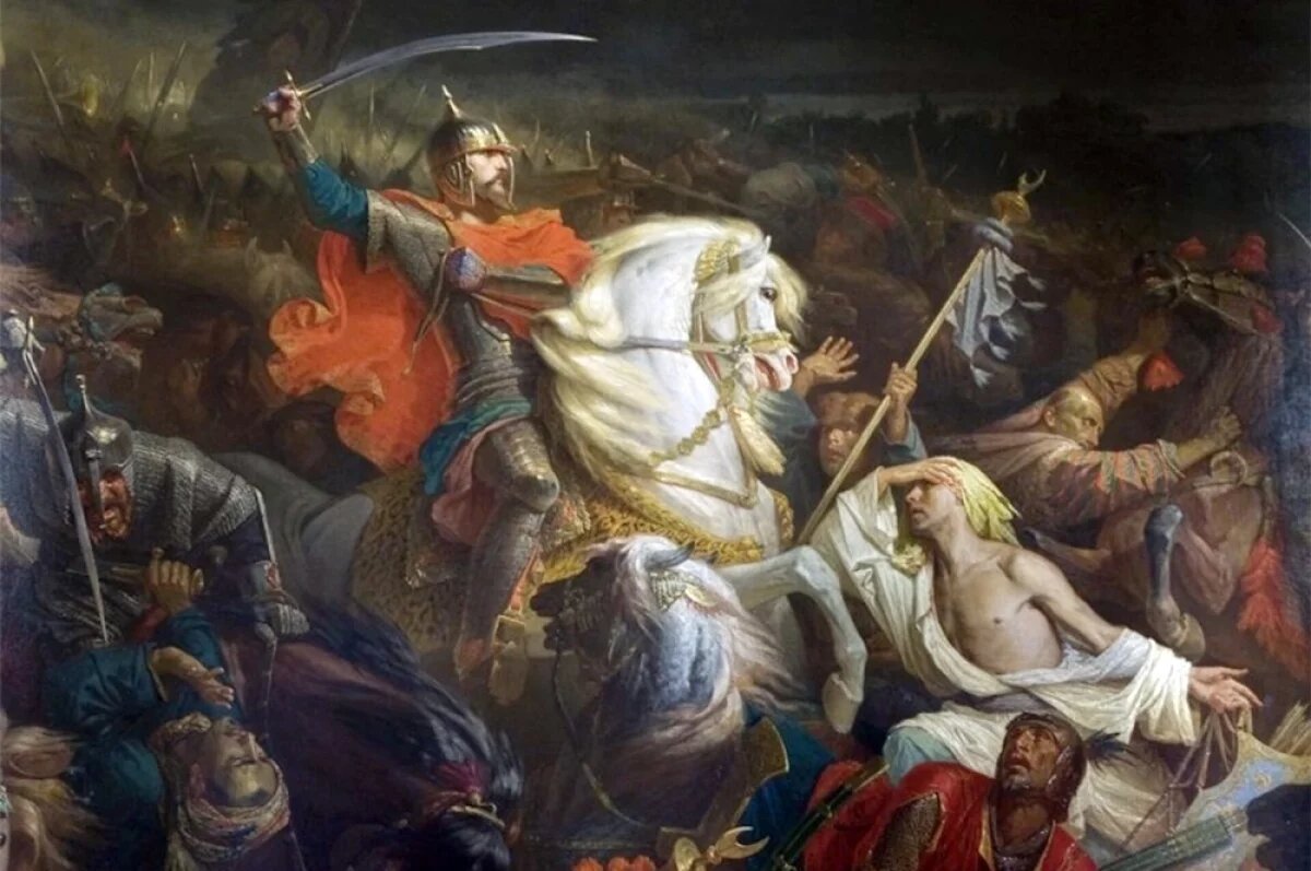    Адольф Ивон. «Куликовская битва», 1859 г.