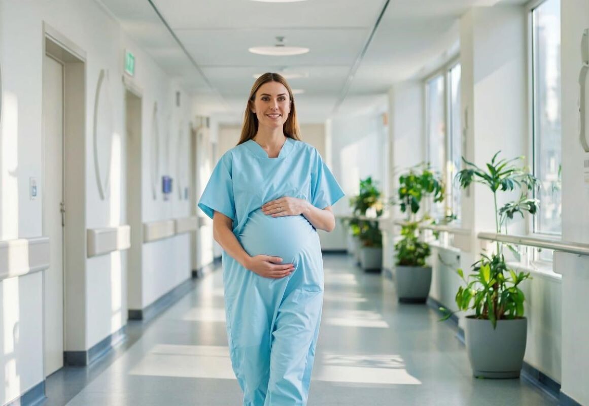 Беременная екатеринбурженка надеется на безопасные роды.  Фото: Изображение сгенерировано нейросетью Kandinsky 4.1