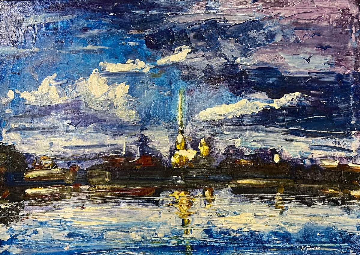 Узнаете место? Работа художника Романа Ромулена