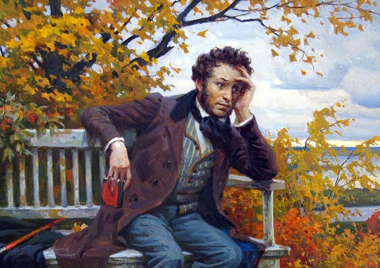 Борис Щербаков Пушкин в Михайловском (фрагмент). 1969 