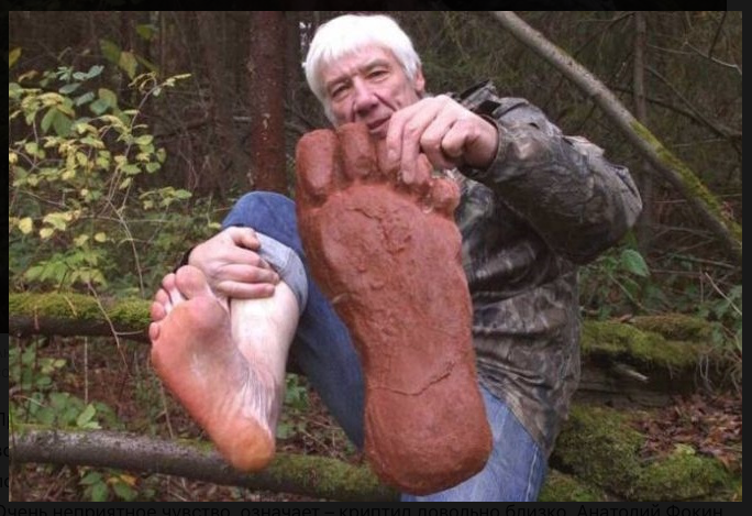 Анатолий Фомин со слепком найденного следа. Источник фото: https://interesnoznat.com/wp-content/uploads/556-688x447.jpg