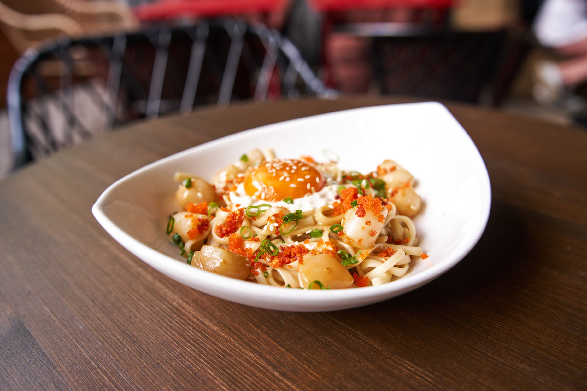 Лапша с морскими гребешками, Chow Chow