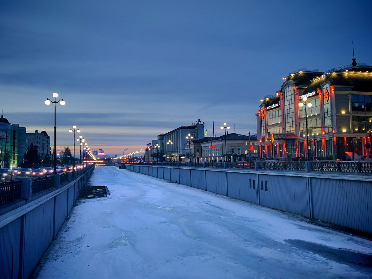 Застывший в зимний период казанский булак