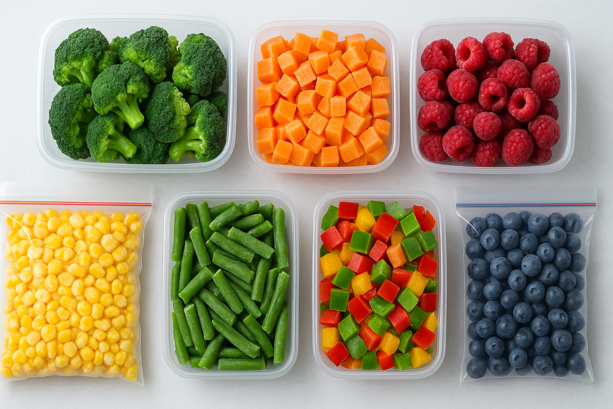 Правила заморозки летних овощей и ягод