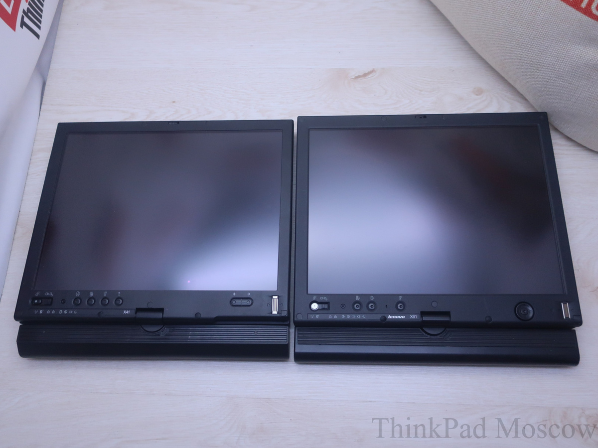 слева X41 Tablet, справа X61 Tablet