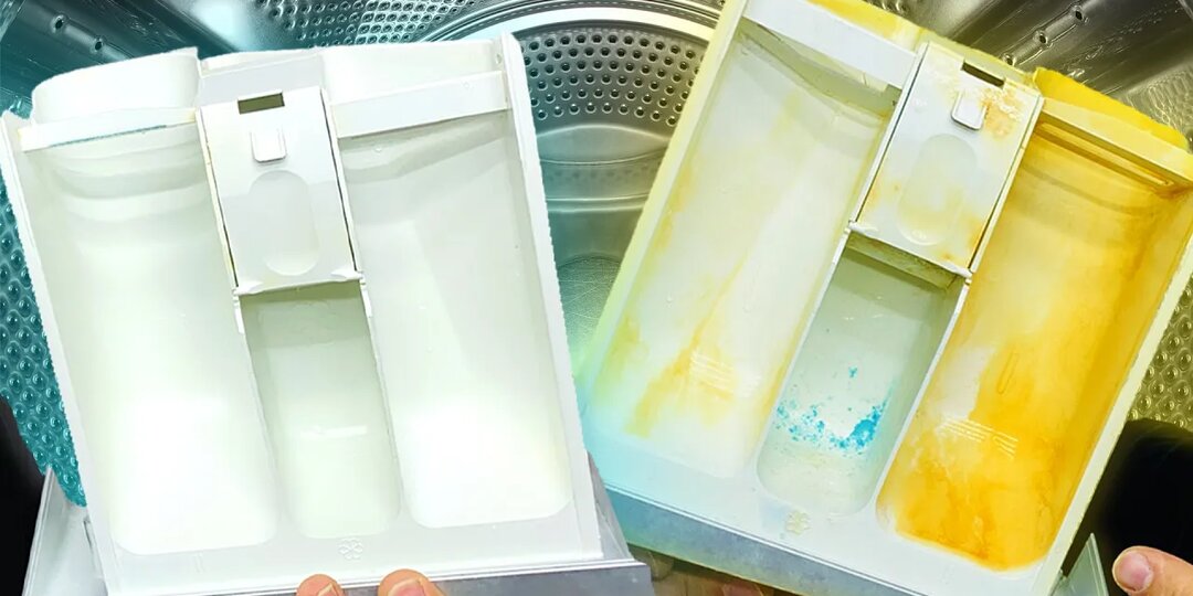 Как легко очистить лоток порошка в стиральной машине! От известкового налета и ржавчины!