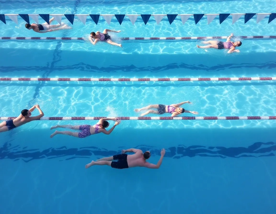 Даже нейросеть рисует людей в бассейне весьма хаотично: плавают друг другу наперерез...