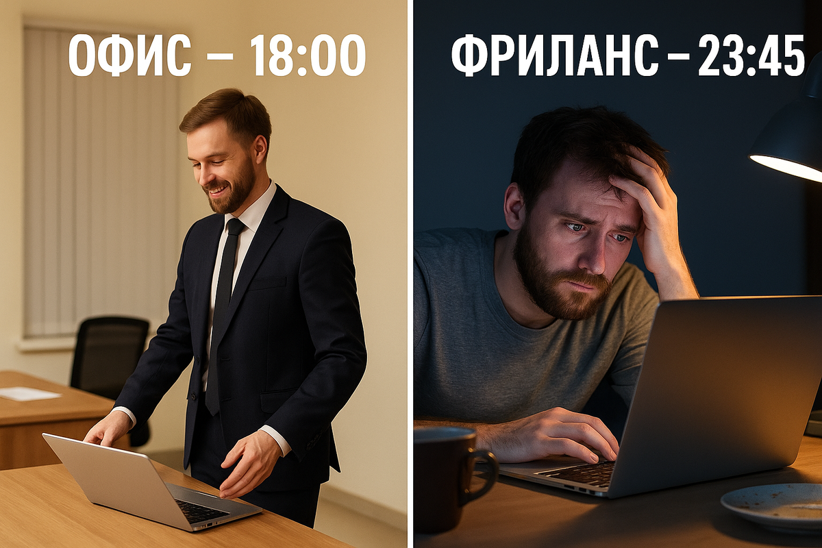 Почему фрилансеры работают больше, чем офисные сотрудники