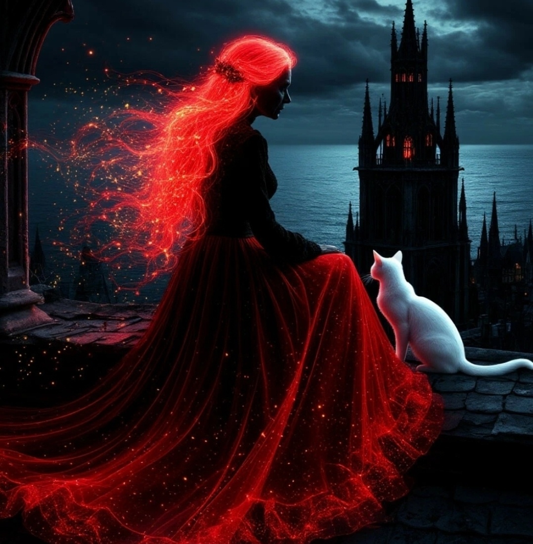 Бабуся с котом. Уникальное изображение. 