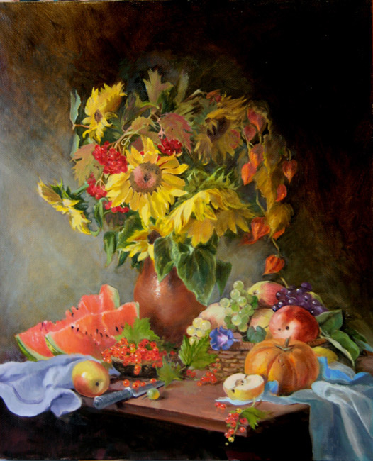 Сурен Карагюлян «Щедрый сентябрь» (2015), 50×60 см, в частной коллекции