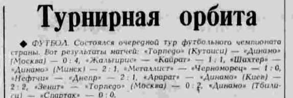 "Правда", № 306 (24928), воскресенье, 2 ноября 1986 г. С. 6. С некоторой корректировкой автора ИстАрх.