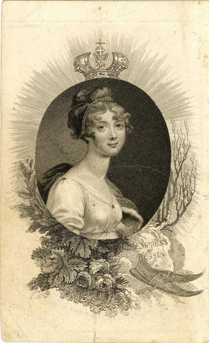 Императрица Елизавета Алексеевна. Гравюра Маккензи (здесь как иллюстрация)