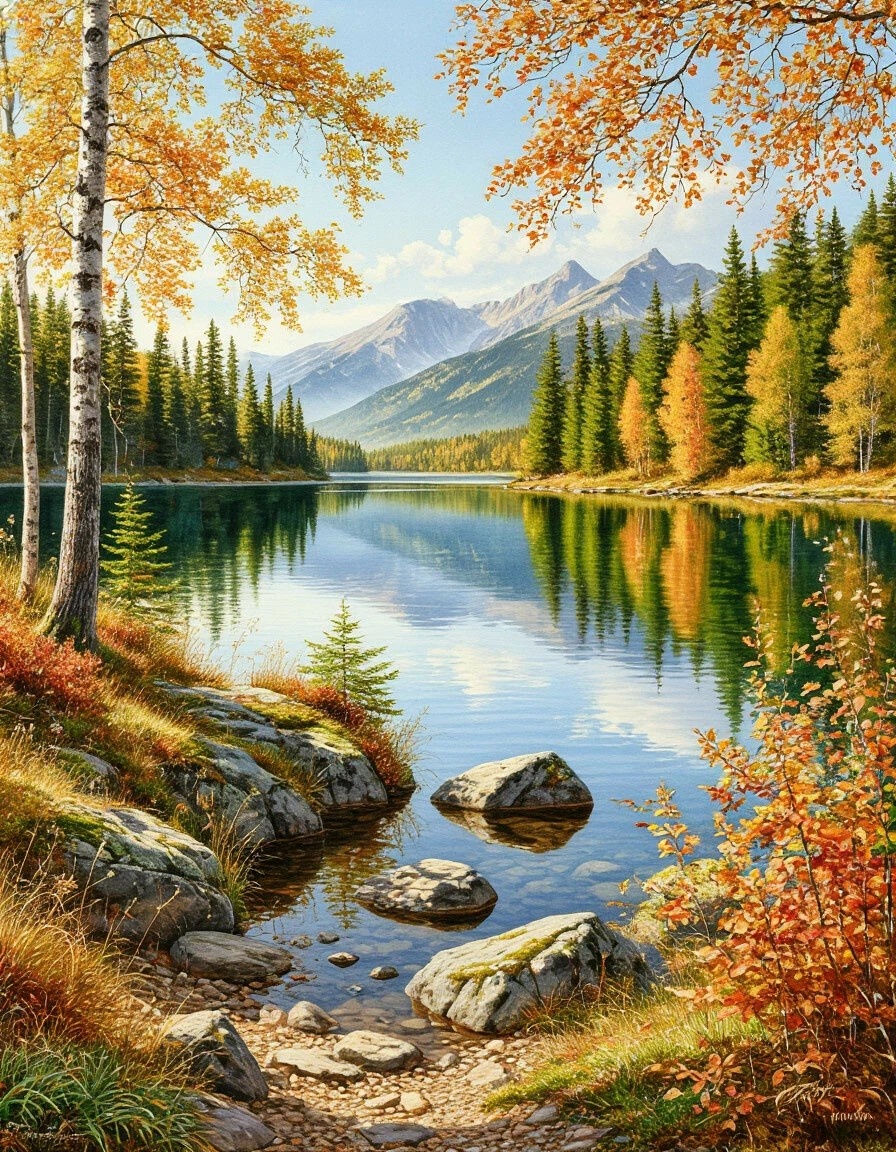 Золотая осень. Рисунок из Шедеврума. 