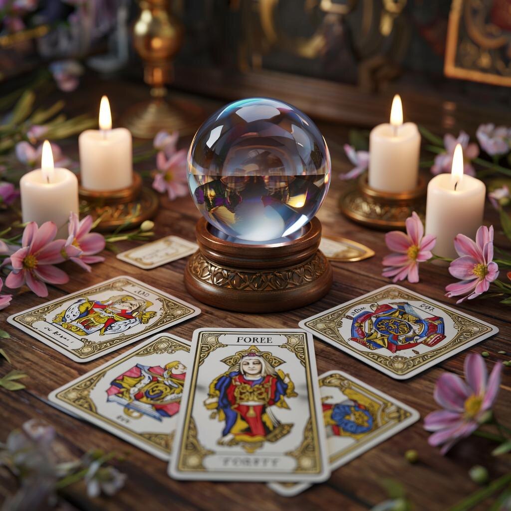 Гадание на картах. Иллюстрация сгенерирована нейросетью