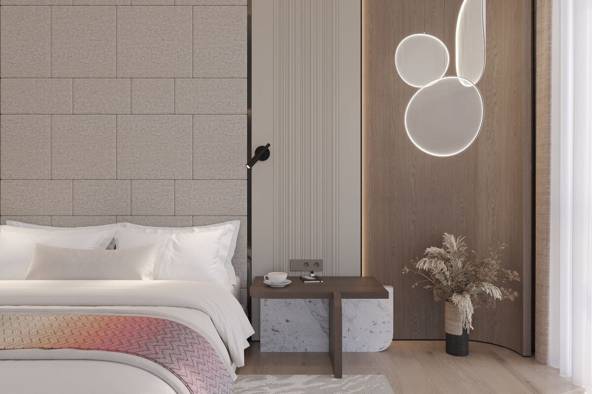 Спальная комната загородного дома п. Горный.  дизайн студия VIINAPUU