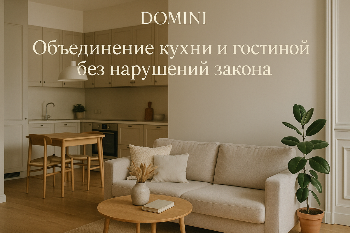    Как правильно объединить кухню и гостиную в Москве?