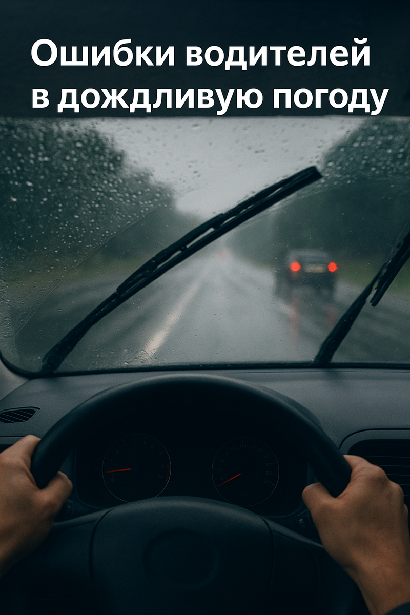 ошибки водителей в дождь