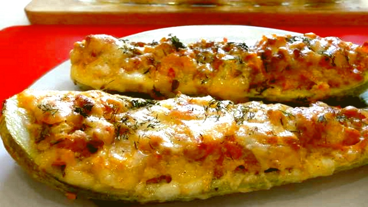 Фото: Лодочки из кабачка