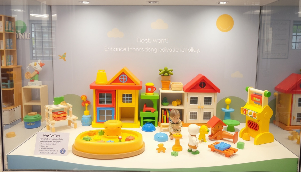    Изображение современного детского игрового наборa без текстов и символов.