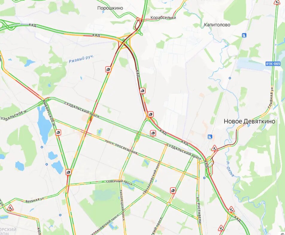    Фото: скриншот сервиса «Яндекс.Пробки»