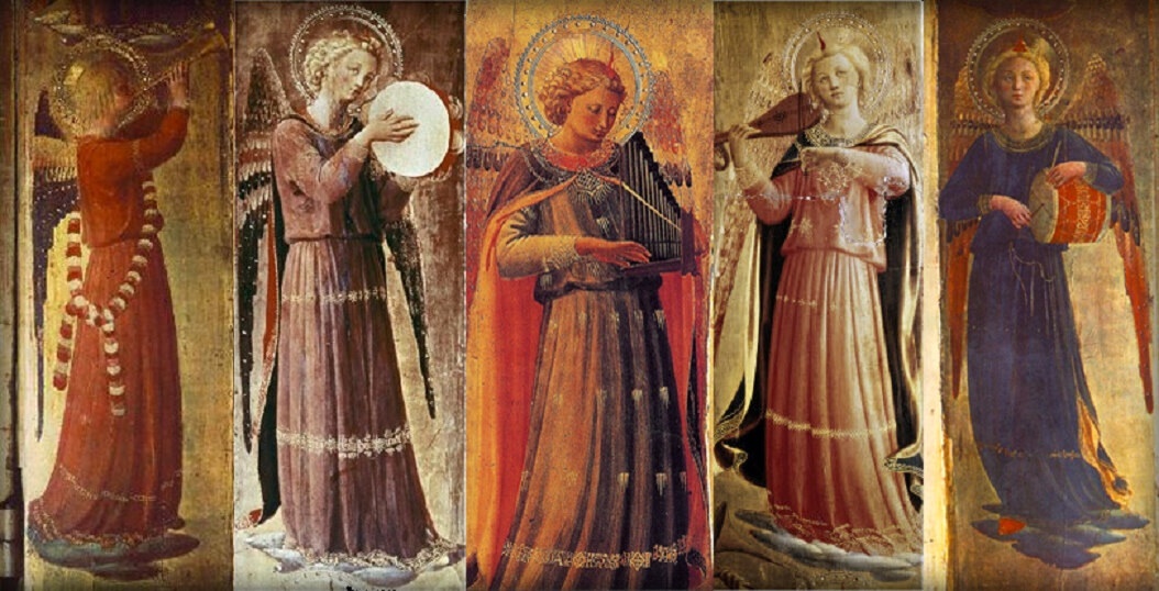 Фра Беато Анджелико, 1433 г., Табернакль Линайоли ("табернакль" — дарохранительница или другое сооружение для хранения святынь в церкви). Галерея Уффици во Флоренции (Италия)