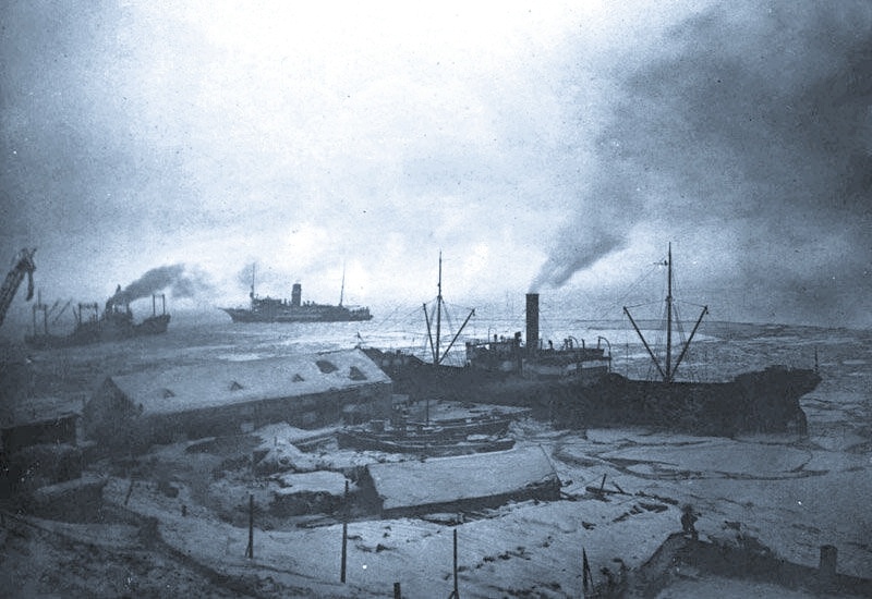 Советский городок Баренцбург на Шпицбергене, 1934 г.