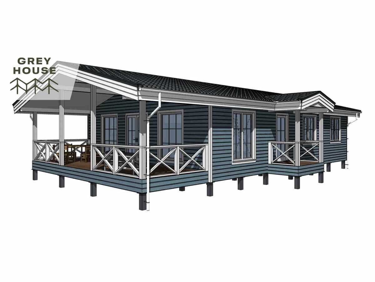 Дом по проекту Химос с 3-мя спальнями