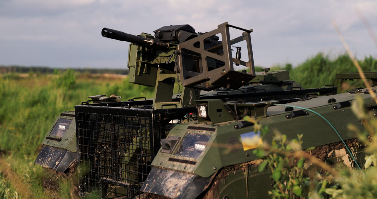 Наземный дрон THeMIS с турелью "Буря". 2025 год. Фото: компания Frontline