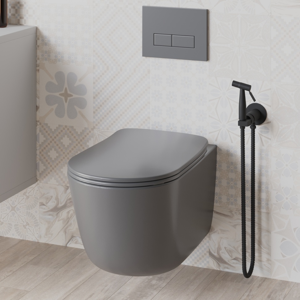 Гигиенический душ PAINI Castello Round, встраиваемый, черный (YO), арт. CAYO442R