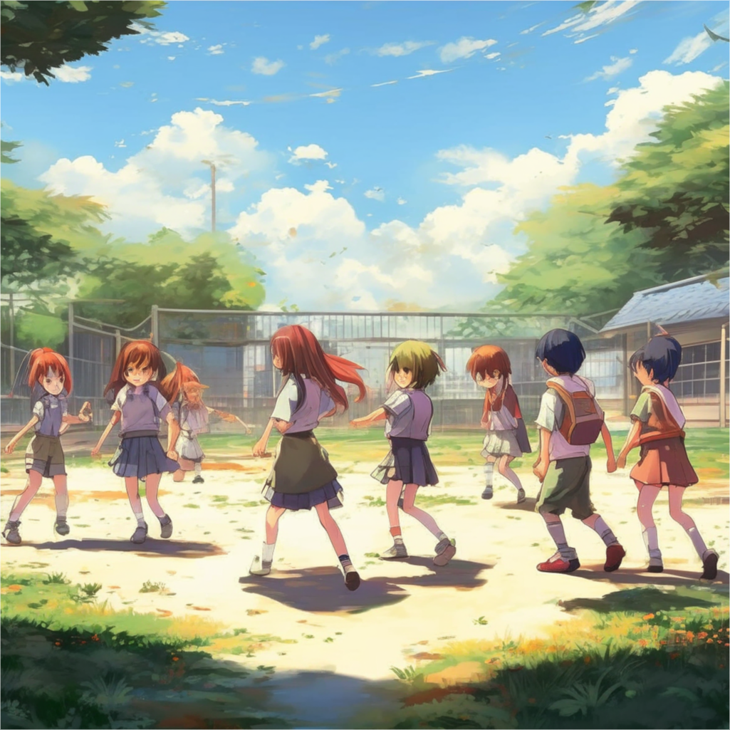 Иллюстрация от Fusion Brain для канала Школьный двор. Уже была использована для Рутуб.